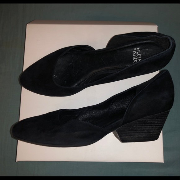 Eileen Fisher Shoes - Eileen Fisher - Black Pumps Side Cutout - Size 8